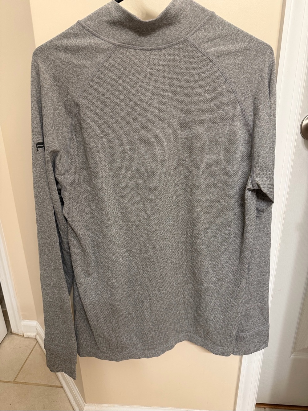 Fabletics Men's Heather Gray Quarter-Zip Pullover - Picture 3 of 6